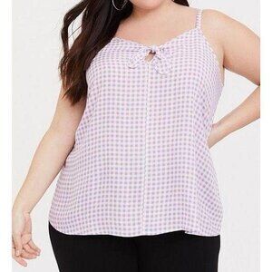 Torrid Sophie Textured Woven Bow Front Swing Cami 3x lavender